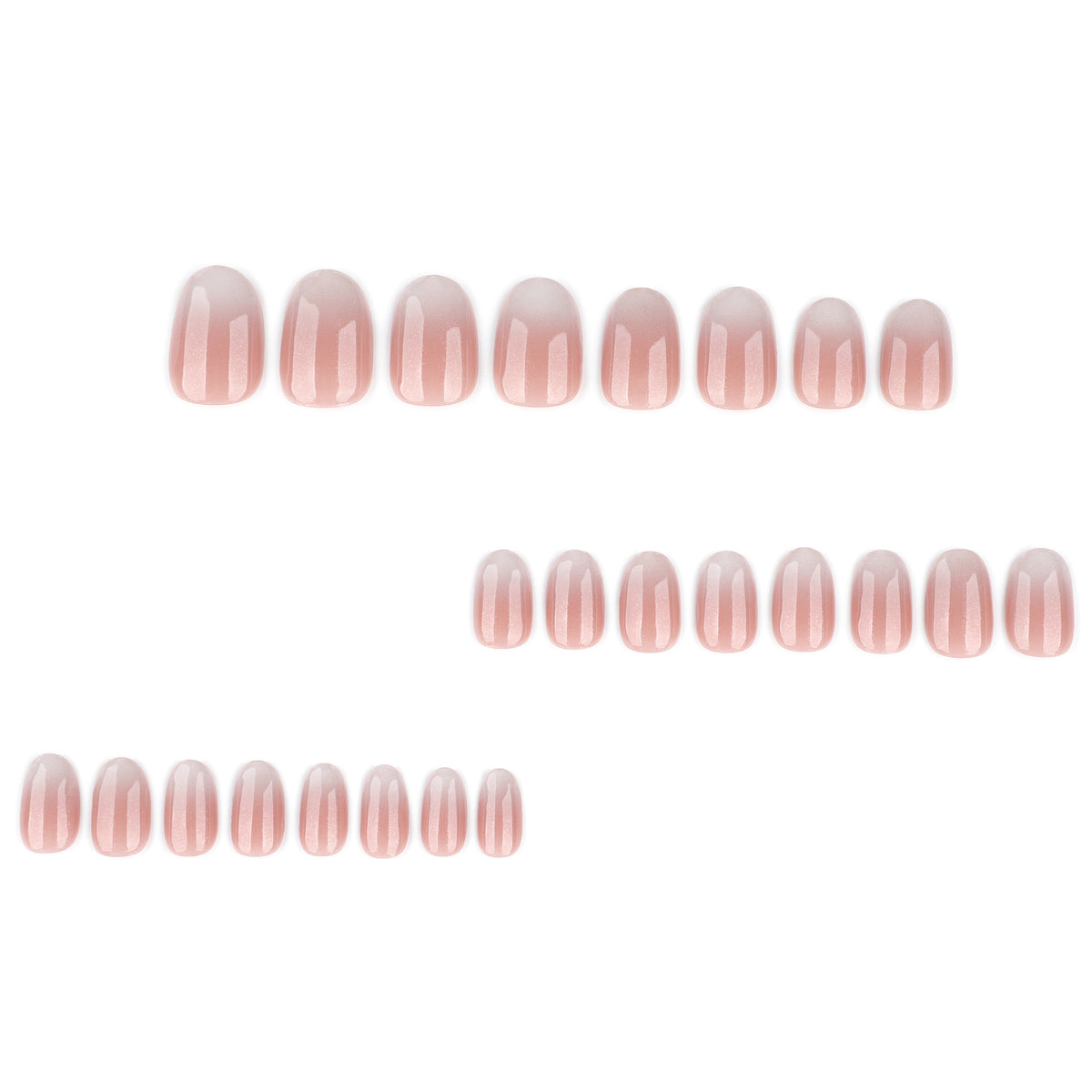 Soft Pink Glitter Ombre Press On Nails