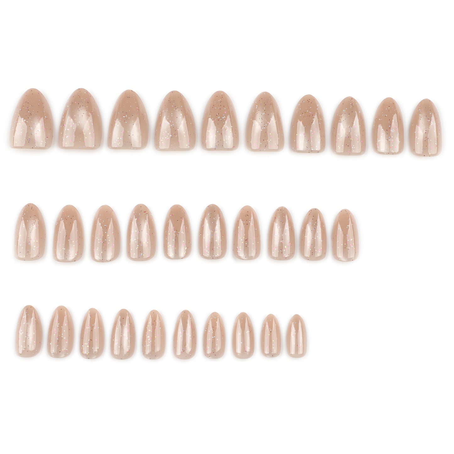 Nude Pink Glitter Press On Nails