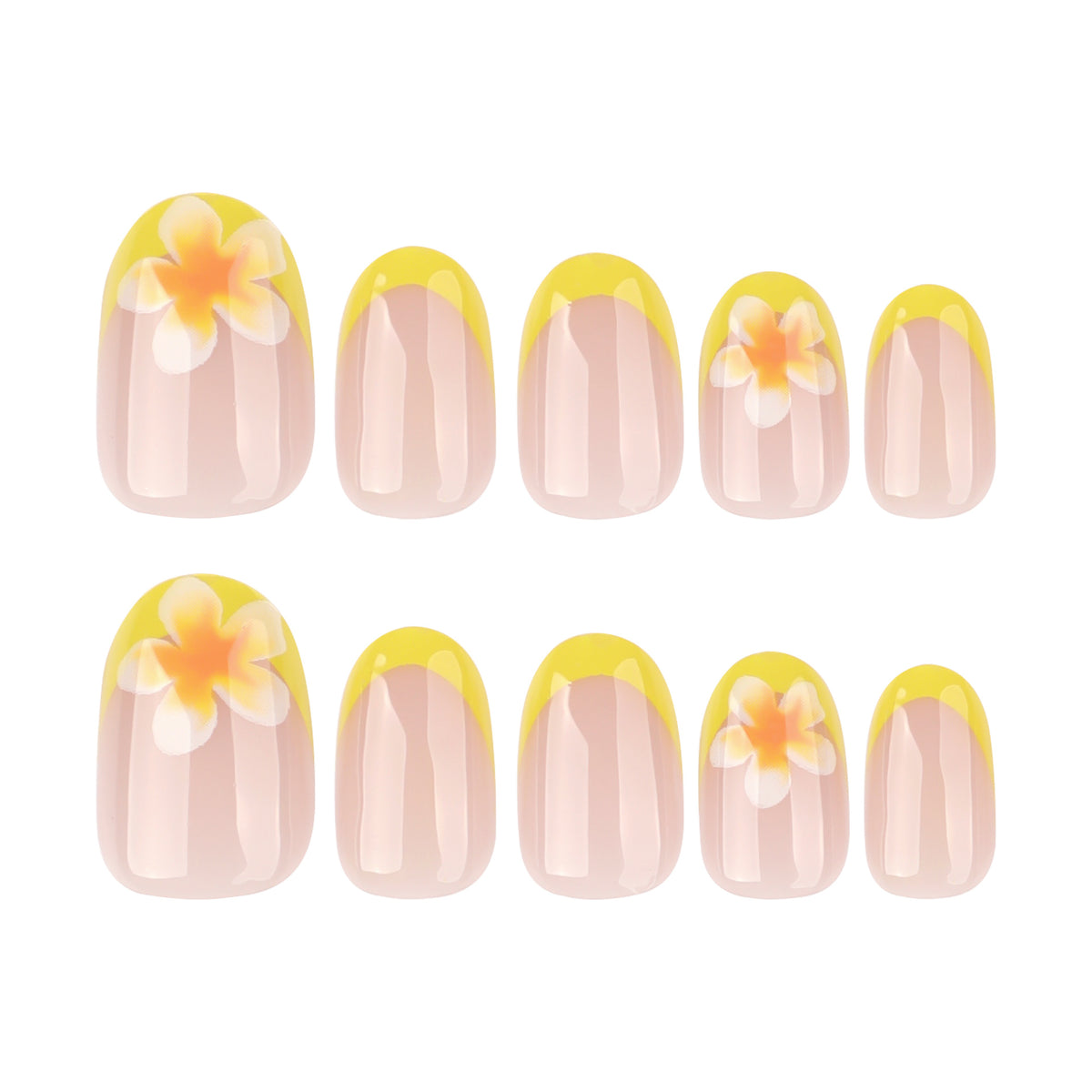 Sunshine Daisy French Press On Nails