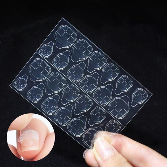 24 Pcs Double Sides Nail Stickers No damage to nails