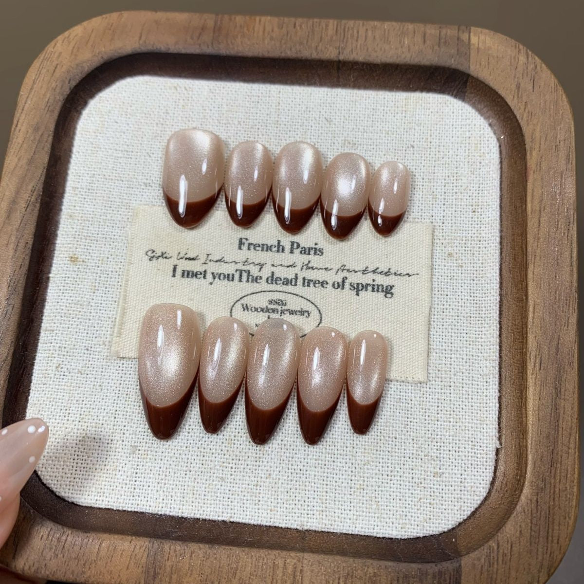 Velvet Nude Chocolate Gradient French Press On Nails