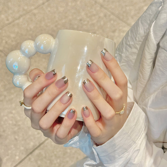 Silver French Cat Eye Pink