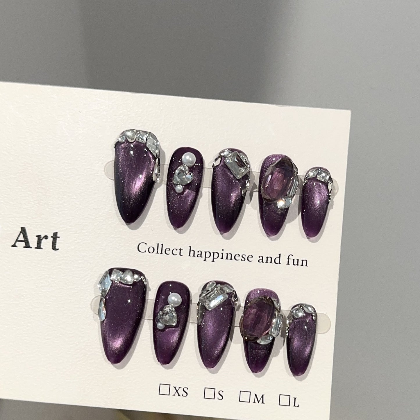 Velvet Purple Crystal Luxe Press On Nails