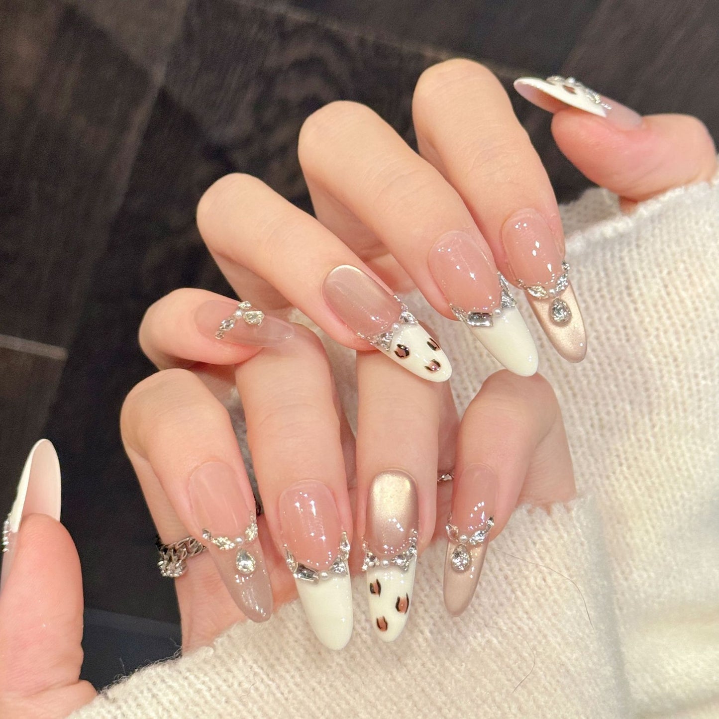 Rhinestone Leopard Print