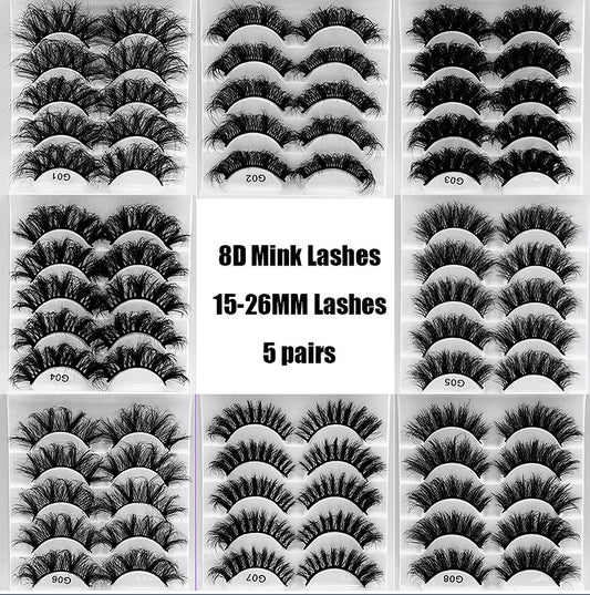 ✨5 pairs curl thick European and American chemical fiber natural charm eyelashes  ✨