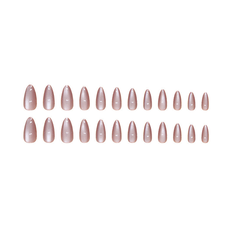 Lilac Pink Cat Eye Press On Nails