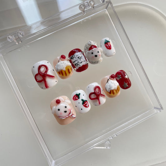 Cute cartoon cream puppy