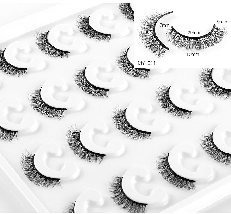✨10 pairs curl thick European and American chemical fiber natural charm eyelashes  ✨
