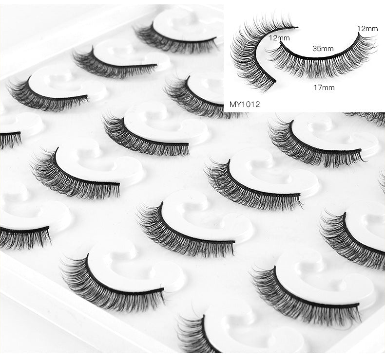 ✨10 pairs curl thick European and American chemical fiber natural charm eyelashes  ✨