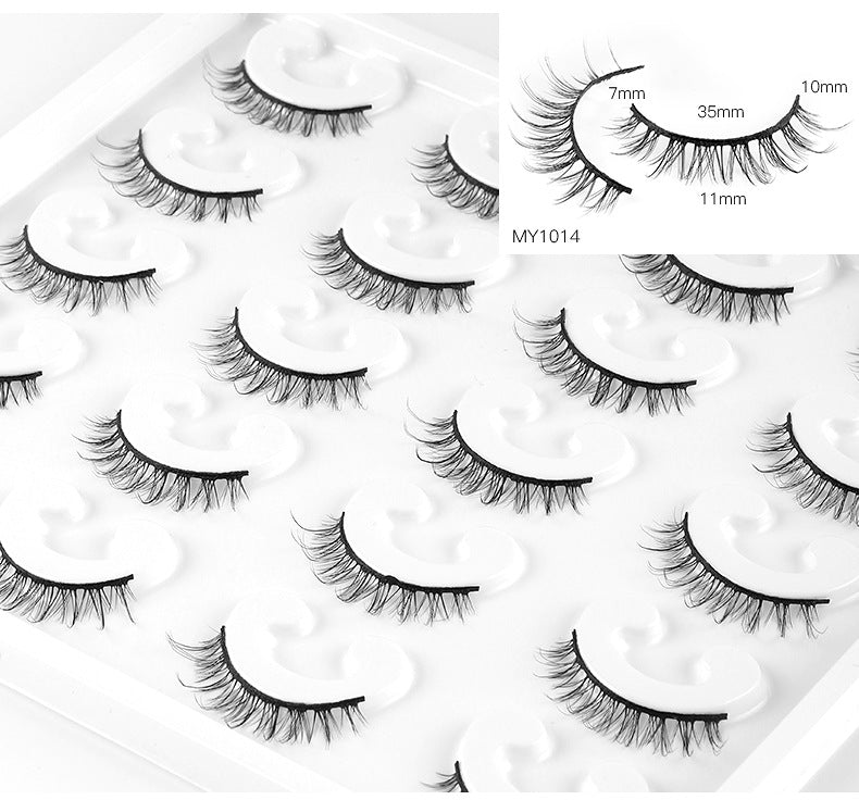 ✨10 pairs curl thick European and American chemical fiber natural charm eyelashes  ✨