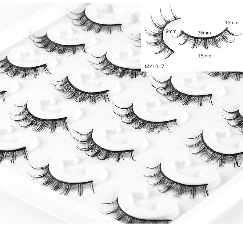✨10 pairs curl thick European and American chemical fiber natural charm eyelashes  ✨