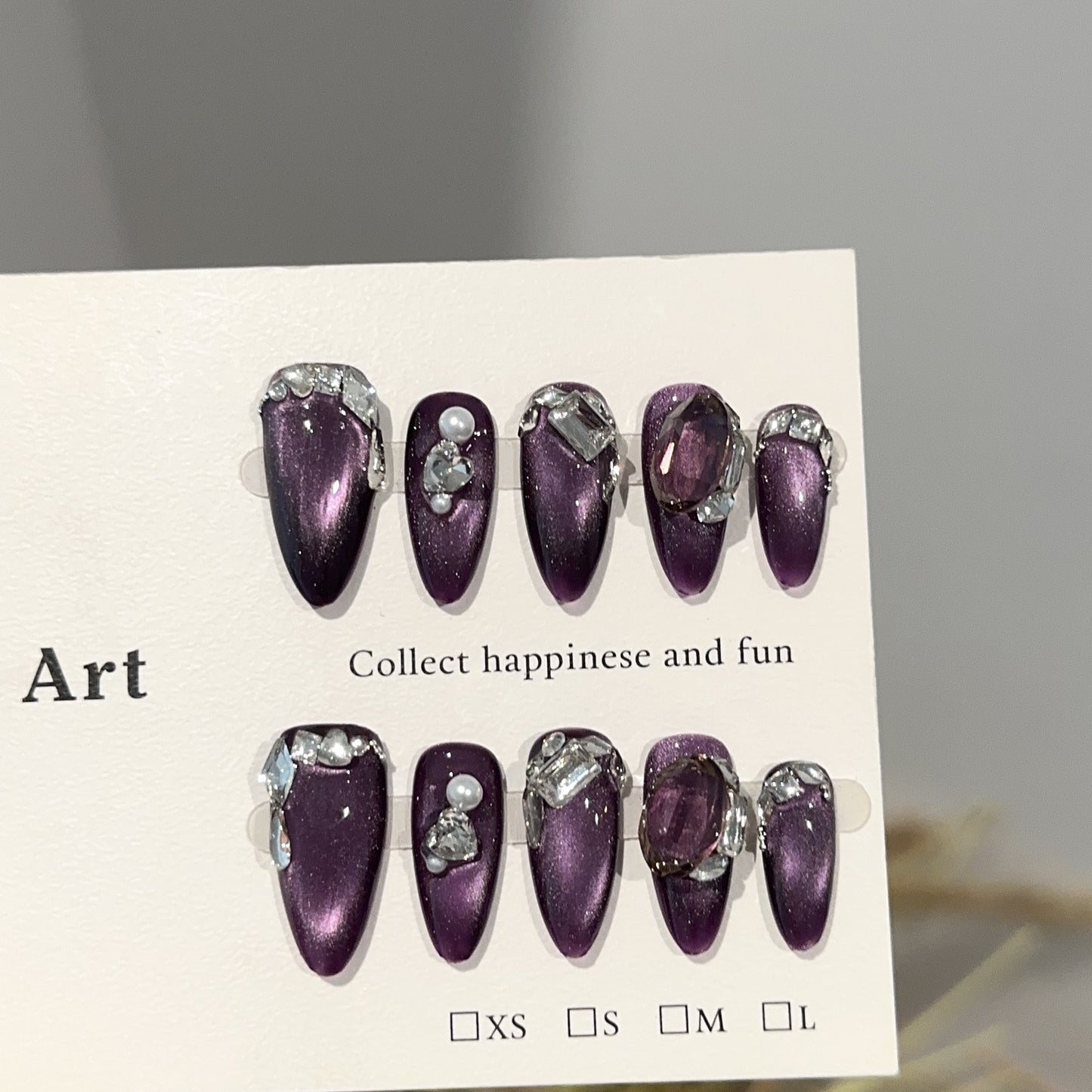 Velvet Purple Crystal Luxe Press On Nails
