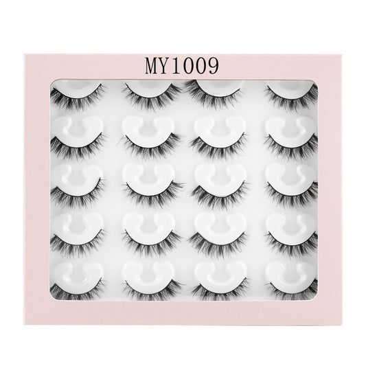 ✨10 pairs curl thick European and American chemical fiber natural charm eyelashes  ✨