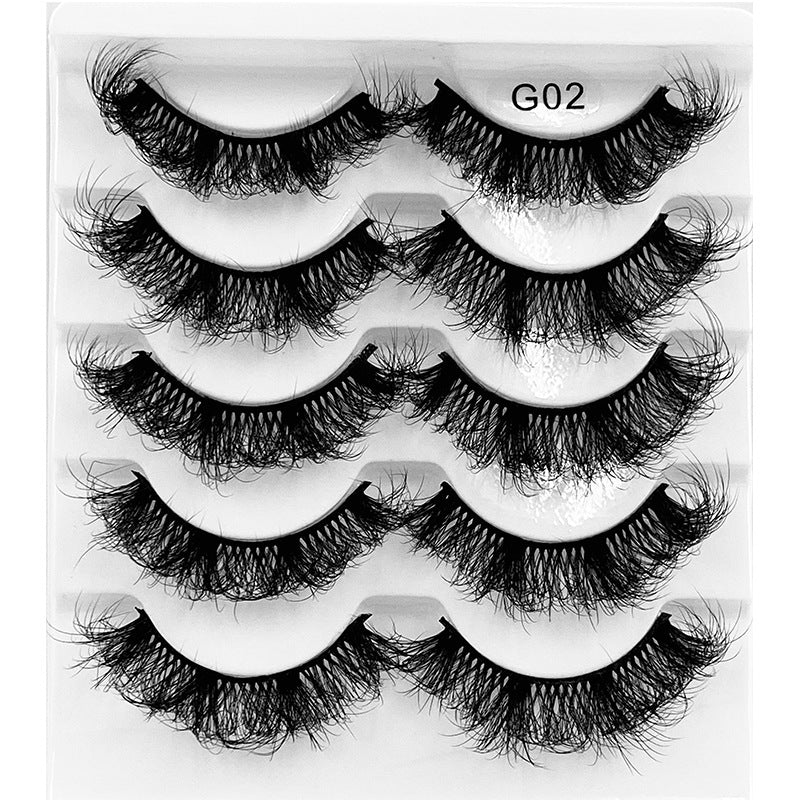 ✨5 pairs curl thick European and American chemical fiber natural charm eyelashes  ✨