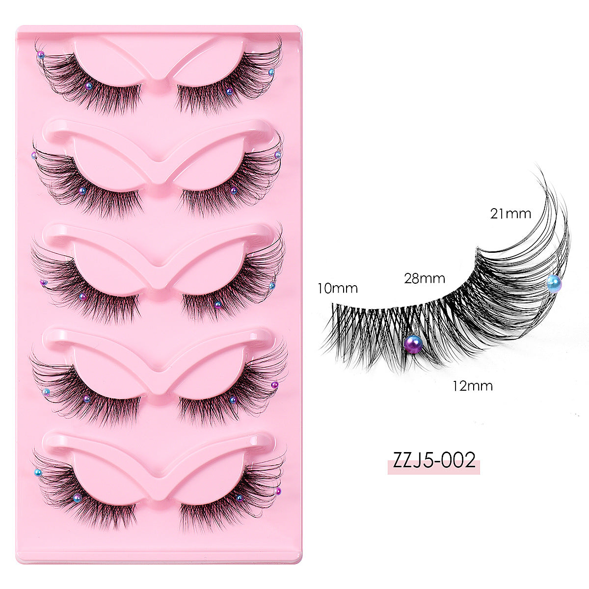 ✨  5 Pairs Per Box Stage Performance with Pearl Decoration ✨