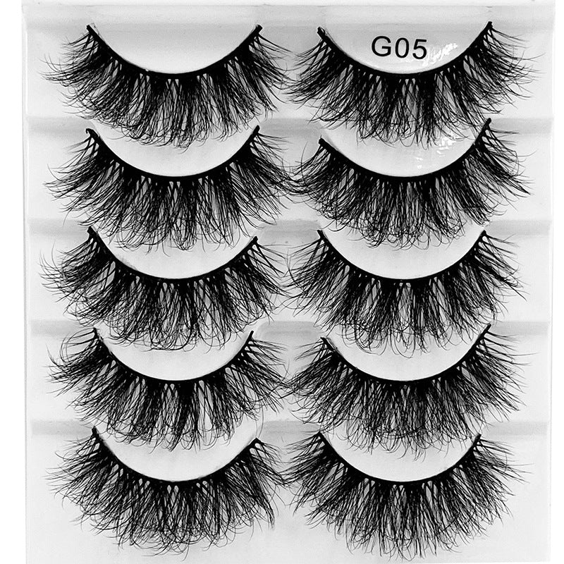 ✨5 pairs curl thick European and American chemical fiber natural charm eyelashes  ✨