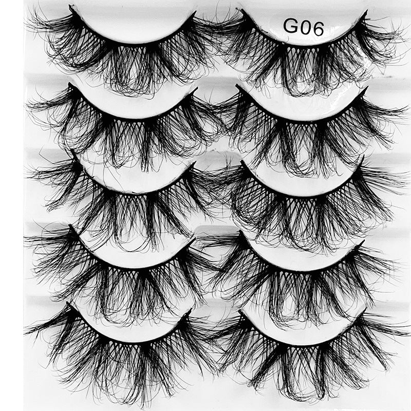 ✨5 pairs curl thick European and American chemical fiber natural charm eyelashes  ✨