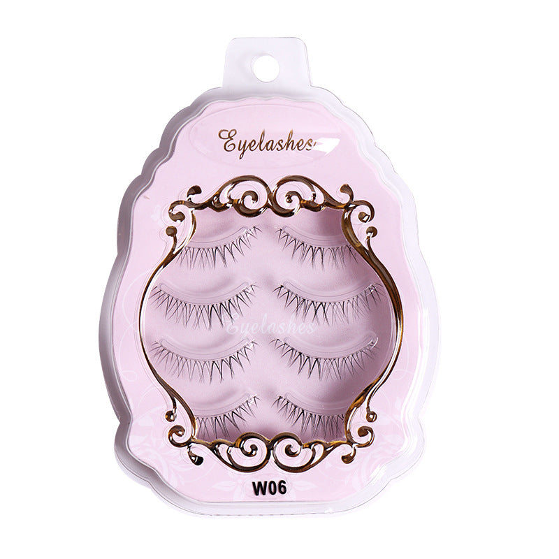 ✨4 pairs of small devil false eyelashes sharpened transparent fishing line stalk eyelashes female natural stalk grafted eyelashes ✨