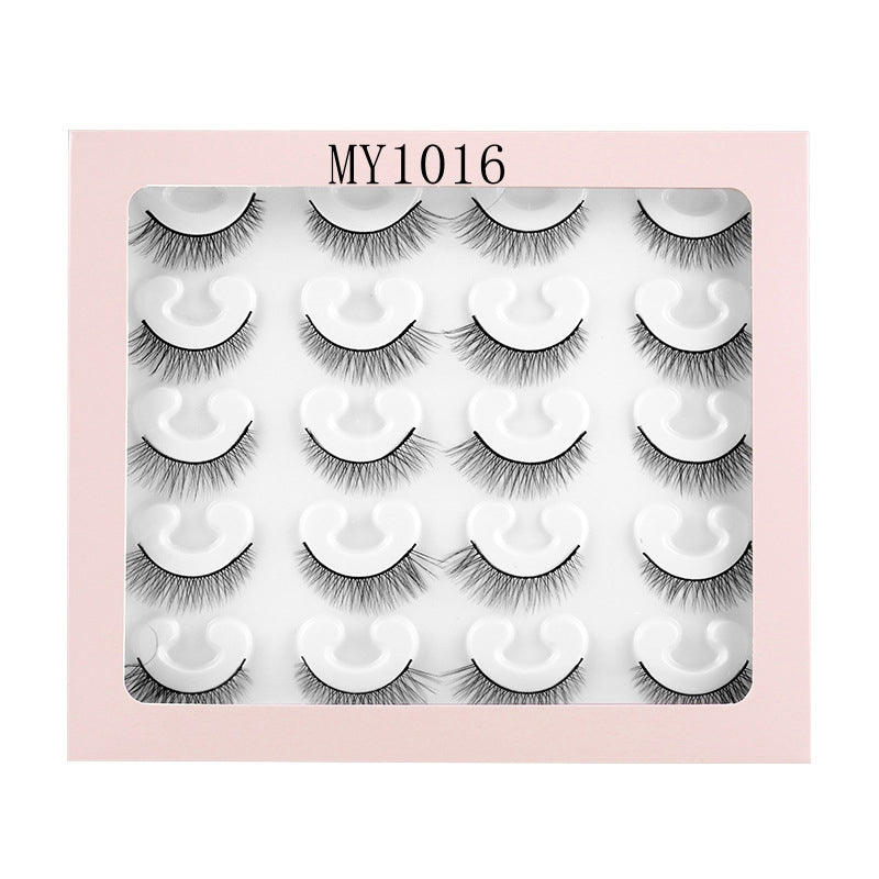 ✨10 pairs curl thick European and American chemical fiber natural charm eyelashes  ✨