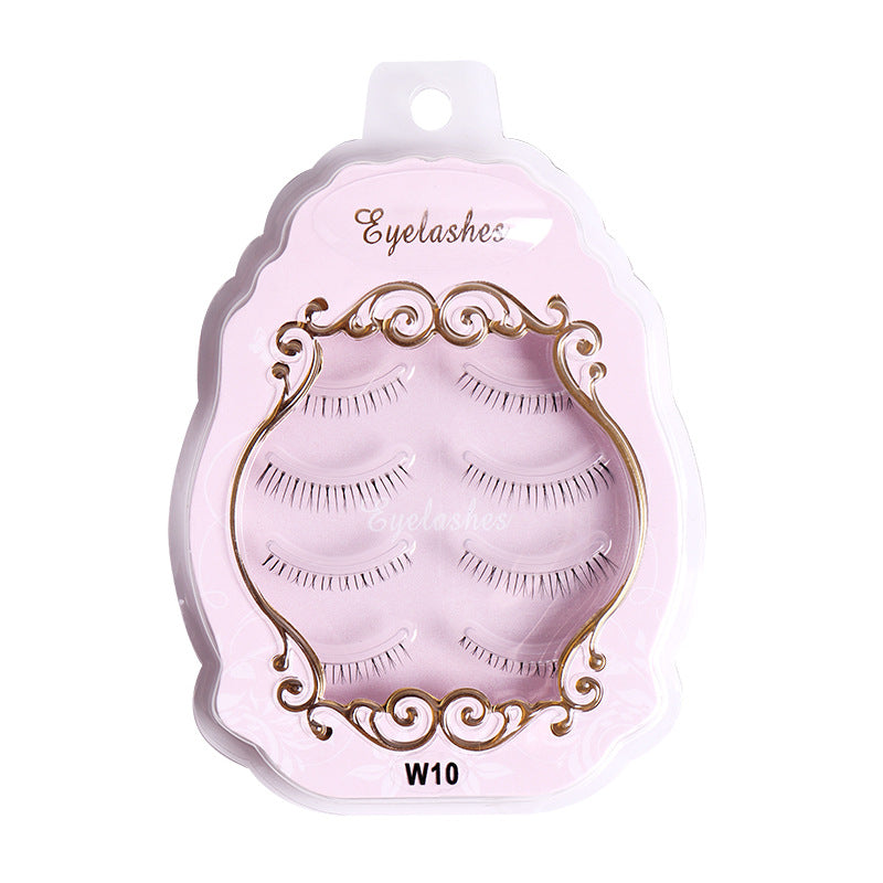 ✨4 pairs of small devil false eyelashes sharpened transparent fishing line stalk eyelashes female natural stalk grafted eyelashes ✨