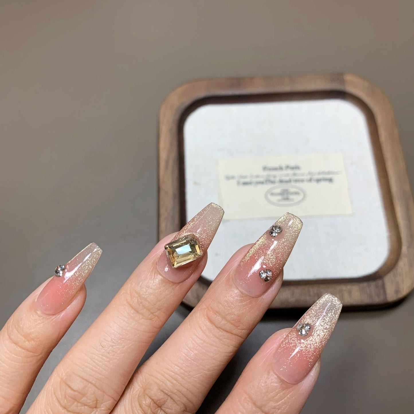 blush with gold gradient cat eyes